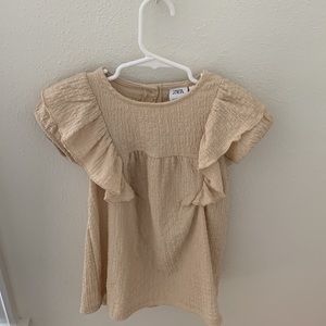 Zara Girls 2-3 years Cream Ruffle Dress